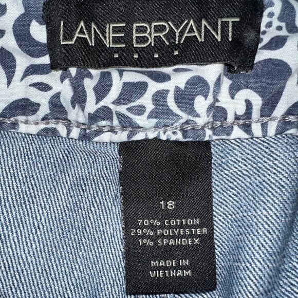 Lane Bryant Bermuda Jean Shorts Blue Medium Wash Plus Size 18 EUC - Picture 3 of 4